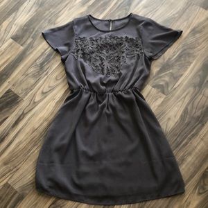 Maurices grey sheer mini dress size medium